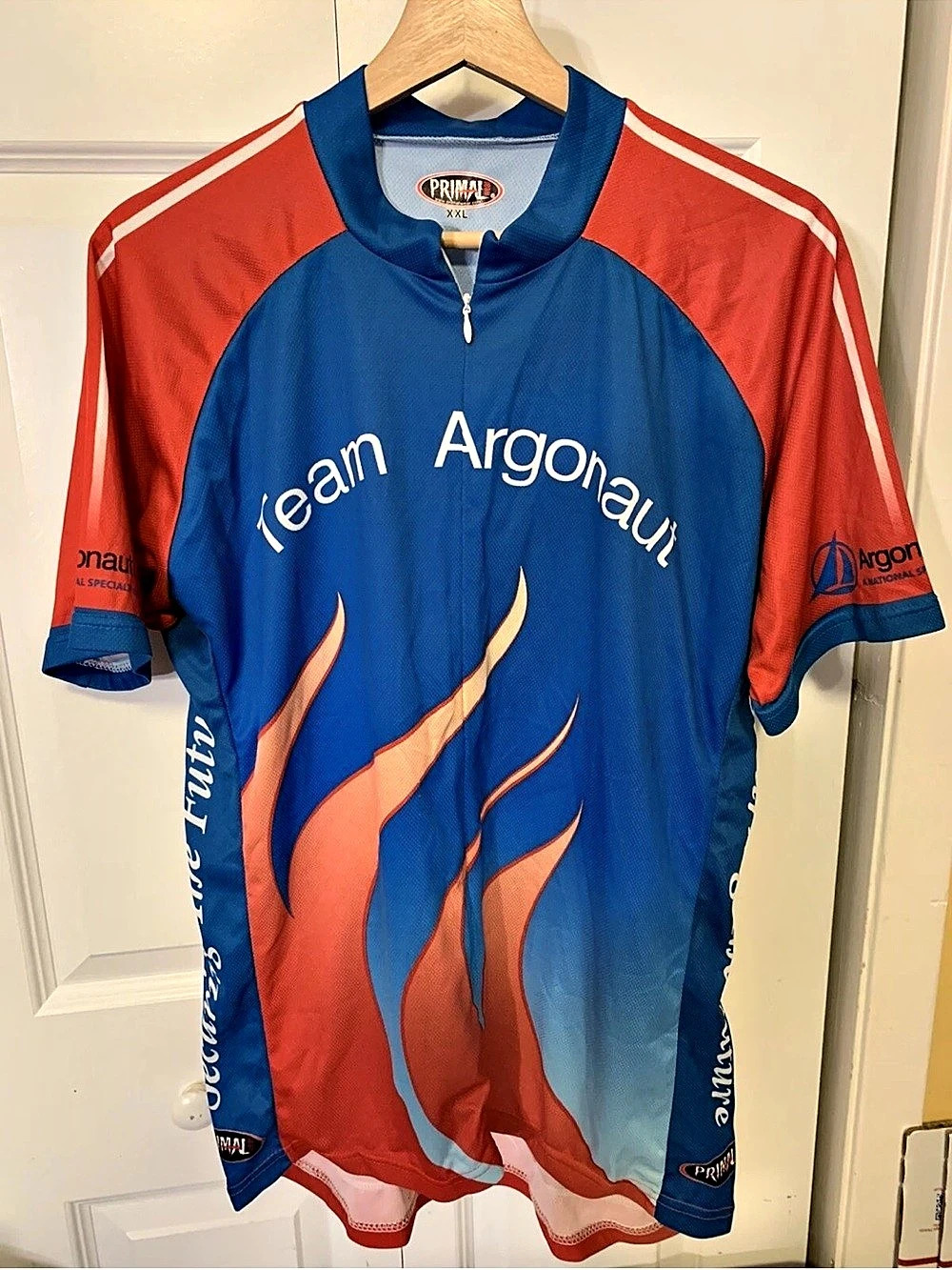 Team USA Primal Wear 3/4 Zip Leader Time Trial Cycling Jersey Mens Sz 2XL Blue